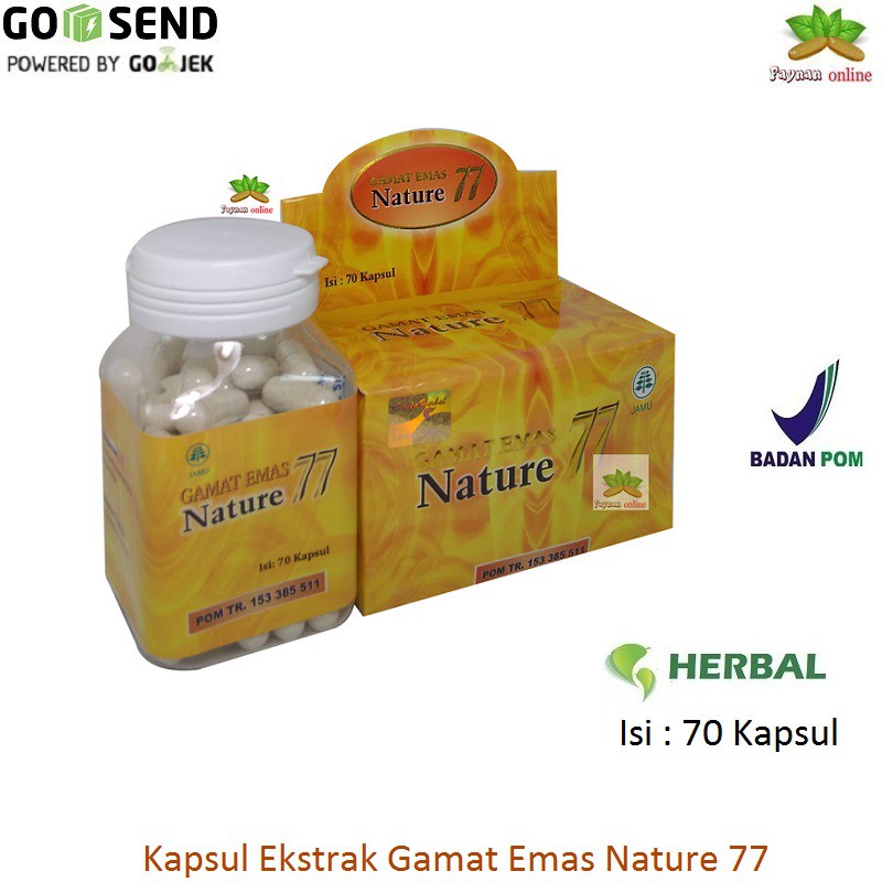 Obat Herbal Kapsul Gamat Emas Nature 77