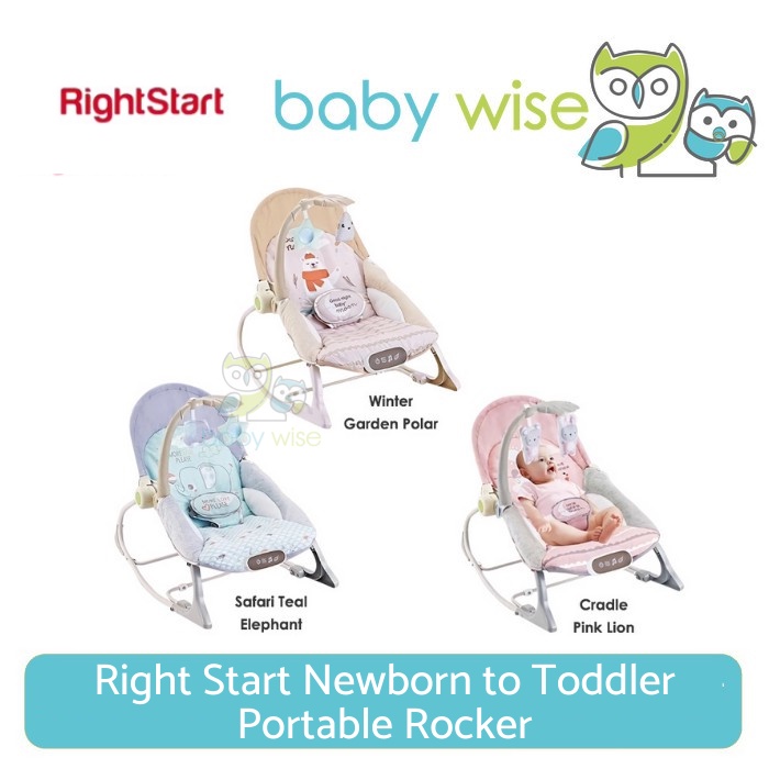 Right Start Newborn to Toddler Portable Rocker Baby Bouncer Table - Ayunan Anak Bayi + Meja Makan