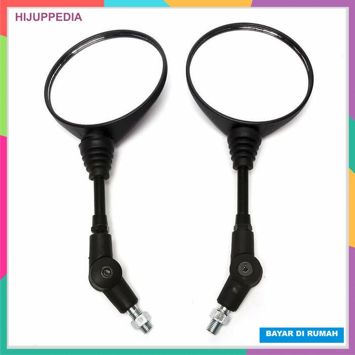 Spion Set Motor Bulat Retro Universal Yamaha Honda Kawasaki Suzuki Klasik