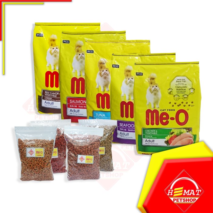 Makanan Kucing Me-O Repacking 500gr Cat Food Meo 500 gr