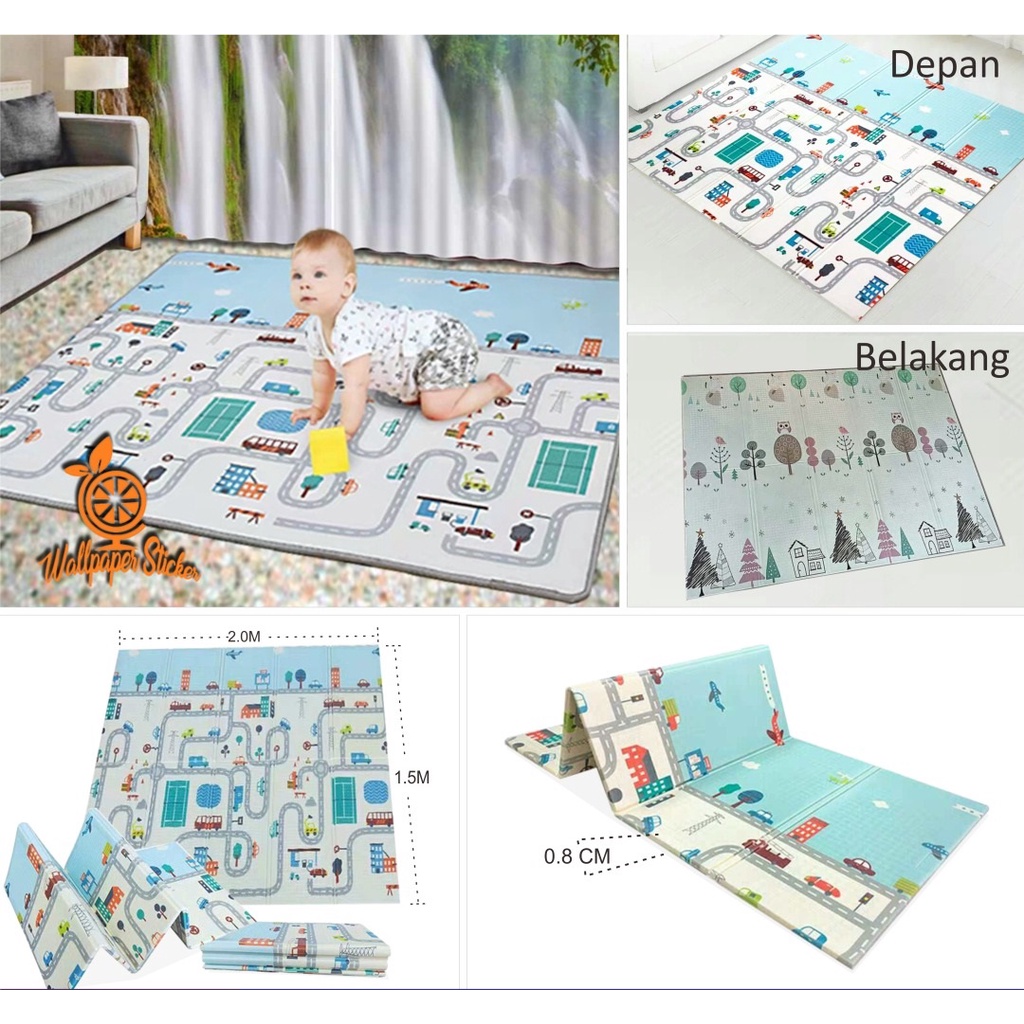 Karpet Lipat Anak Playmat Playmet Bayi Karpet Bayi Matras Bayi Foam