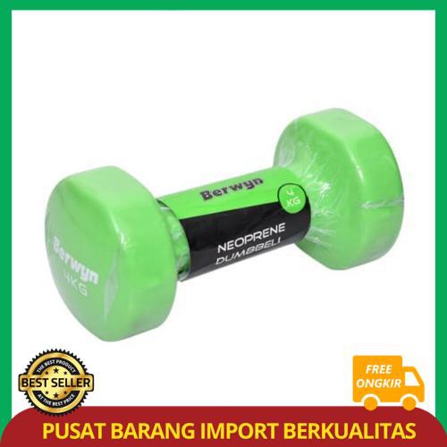 Berwyn Dumbbell Barbel Neoprene 4kg - Hijau