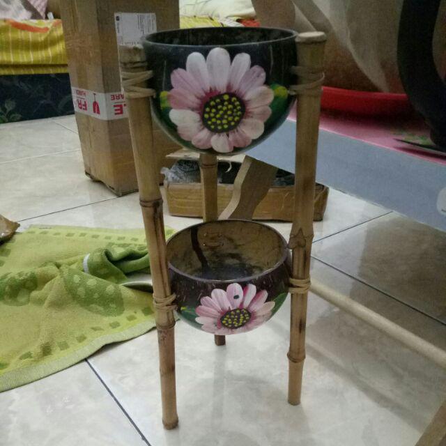 Tempat Permen Batok Kelapa / Tempurung Kelapa - 3 Angle 2 Sap