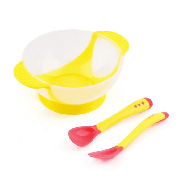 Set Mangkuk Sendok Bahan Silikon BPA Free Untuk Bayi