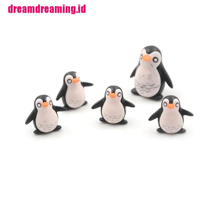 5pcs / set Miniatur Penguin DIY Untuk Dekorasi Rumah Boneka