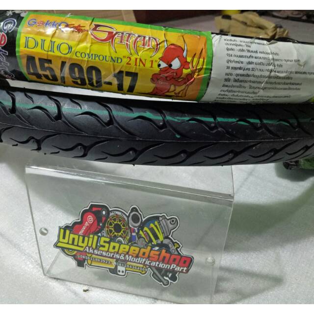Termurah Ban  VEE RUBBER gekko satan 45/90-17 original Thailand gratis ban dalam