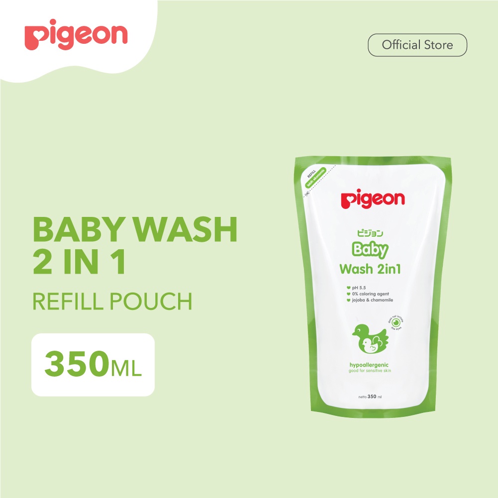 PIGEON Baby Wash Chamomile 350Ml Refill | Shampoo &amp; Sabun Cair Bayi