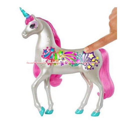 Barbie Dreamtopia Brush n Sparkle Unicorn Kuda Poni Boneka Barbie