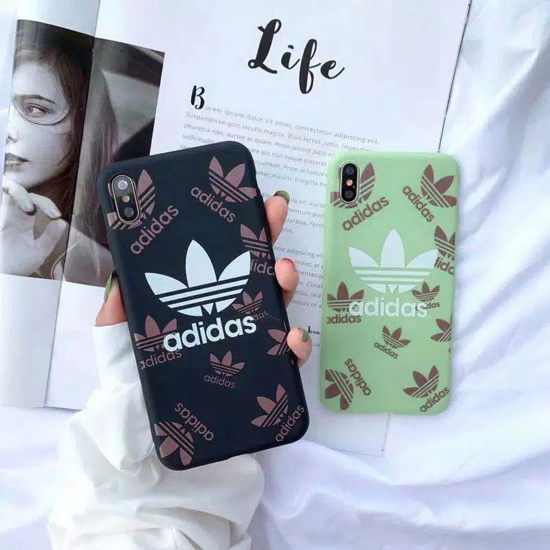 MACARON Adidas Matte Soft Case OPPO F5 Youth A7 A5S A12 A57 A39 Y12 Y15 Y17 V5S