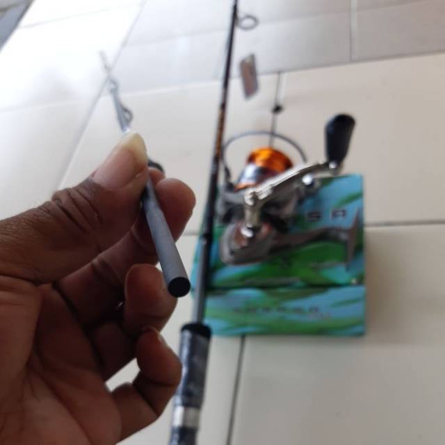 Joran set karbon solid 180 dan reel one way 3000