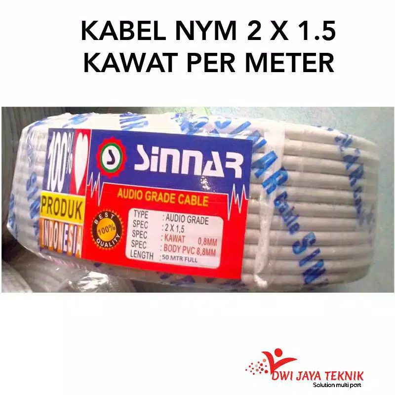 1 ROLL KABEL NYM 2 X 1.5 KAWAT PER ROLL