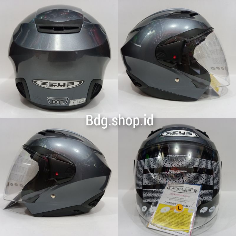 HELM ZEUS 611 DOUBLE VISOR POLOS-Titanium