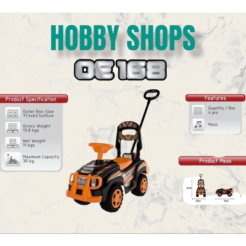 [EKA JAYA SEPEDA] OE168 MOBIL DORONG ANAK MOBILAN DORONG ANAK MAINAN ANAK RIDE ON CAR SEPEDA ANAK