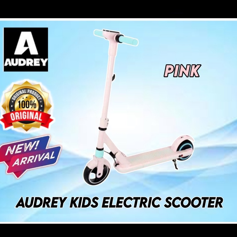 AUDREY Electric Scooter Mainan / Sekuter Lipat Listrik - Pink