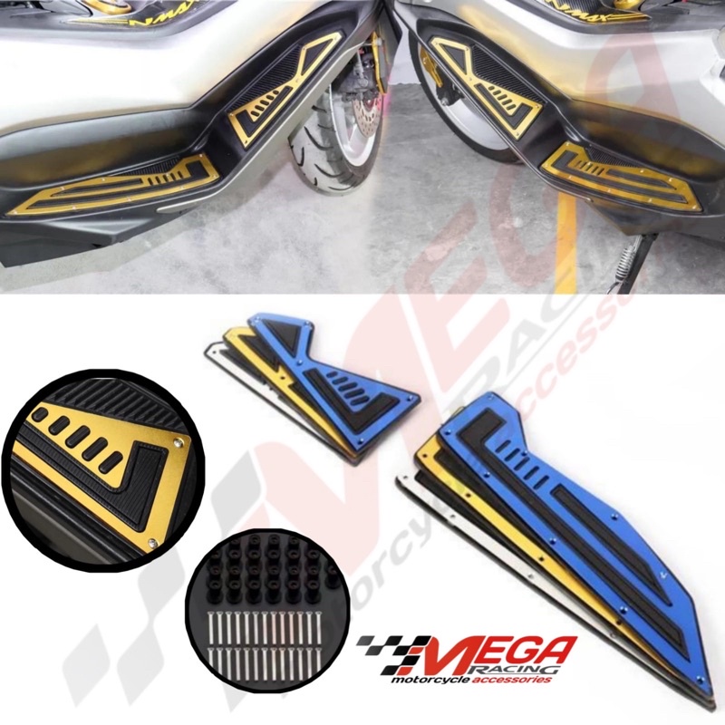 Plat Bordes Nmax New 2020 Karpet Pijakat Kaki Motor Nmax Baru 2021 Full CNC N Max Bordesh Premium tankpad tangpad tank pad cover tangki mesin stiker tanki platbordes