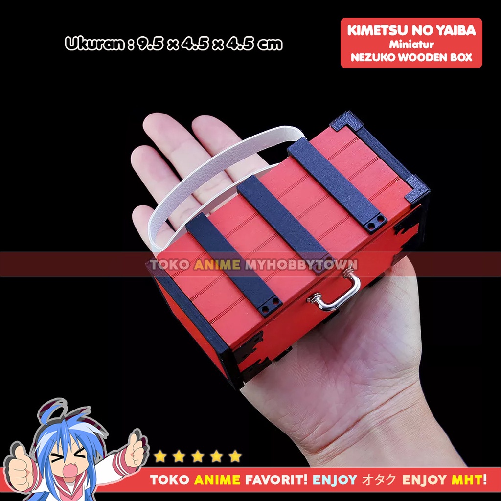 Pajangan Miniatur Kimetsu no Yaiba Demon Slayer Tas Kotak Wooden Box Nezuko Tanjiro Kamado