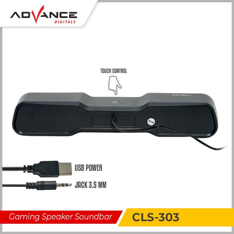 READY STOCK ADVANCE CLS-303 Gaming Speaker Soundbar RGB Backlit Touch Lamp Garansi Resmi 1 tahun