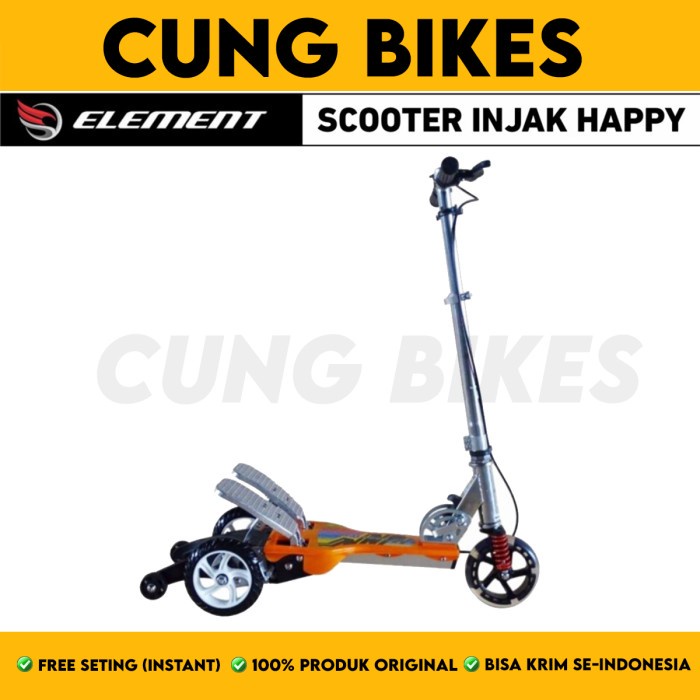 Scooter Pedal Injak Alloy Skuter Anak ELEMENT RMB HAPPY NEW untuk anak laki dan perempuan