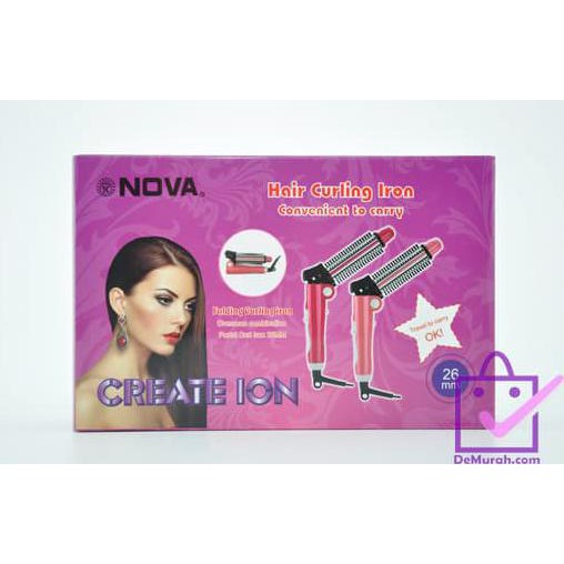 Nova Folding Curling Iron / Catok Rambut Lipat Create Ion