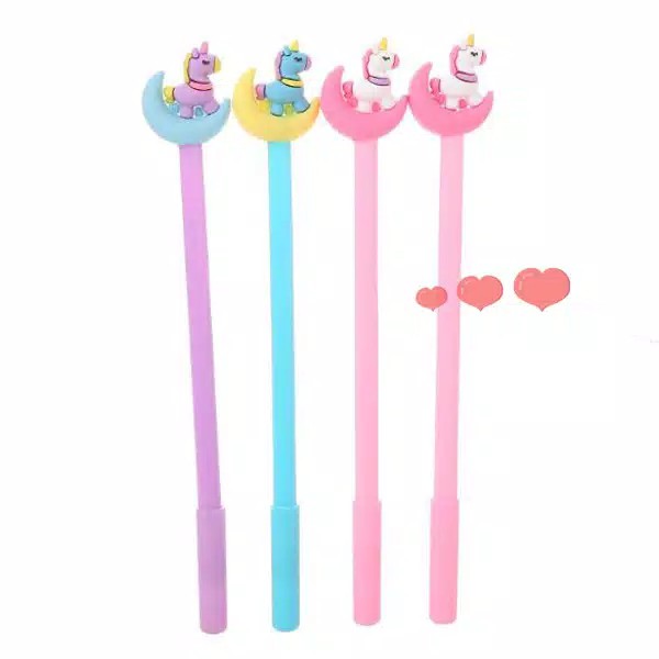 

PULPEN PENA UNICORN ON THE MOON TINTA GEL BLACK 0.38MM LUCU CUTE KARAKTER JLOKS421