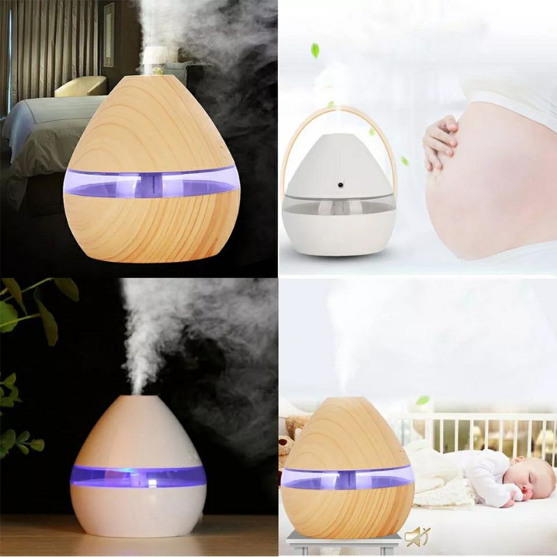 HUMIDIFIER PURIFIER DIFFUSER AROMATHERAPY MINI ULTRASONIC 300ML FREE AROMATERAPI ESSENTIAL OIL