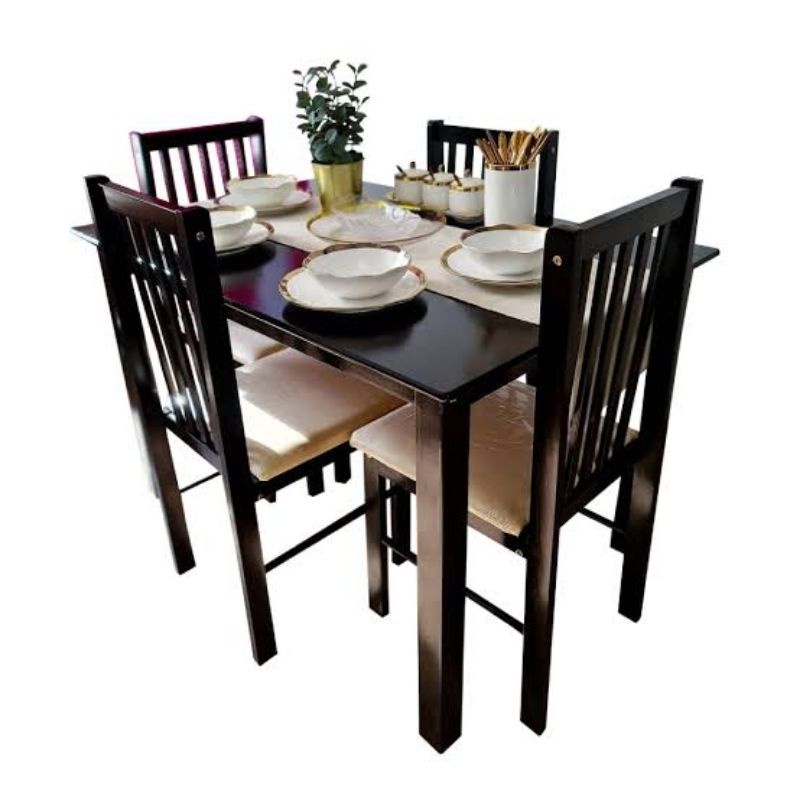 MEJA MAKAN KAYU MAHONI MINIMALIS