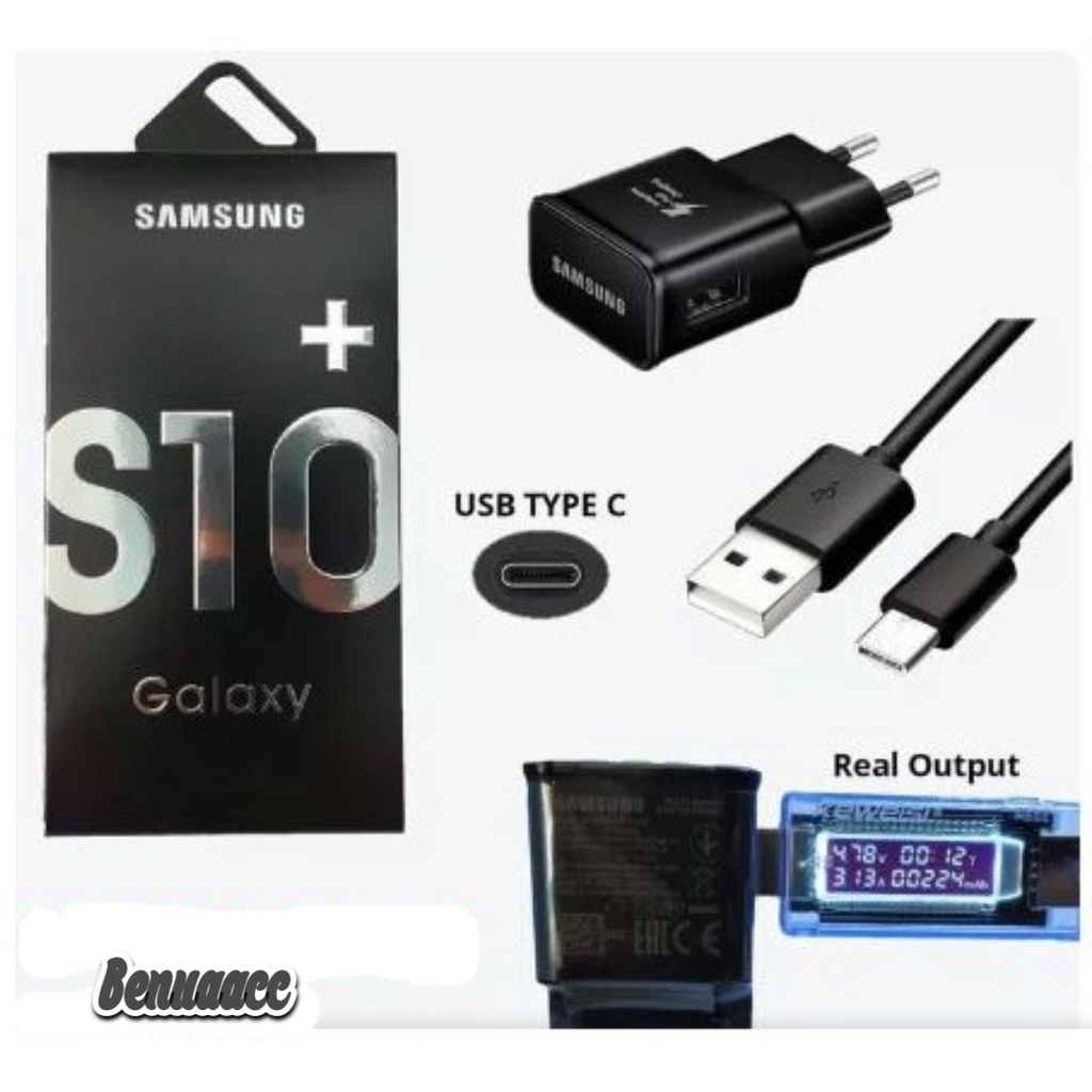 (ba) TC/Travel Charger Merk Samsung S10+ Original Qualcomm 3.0