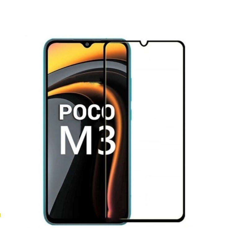 Paket 3in1 Tempered Glass Full POCO M3 Poco M3 Pro 5G Anti Gores Kamera Belakang Garskin Carbon Skin