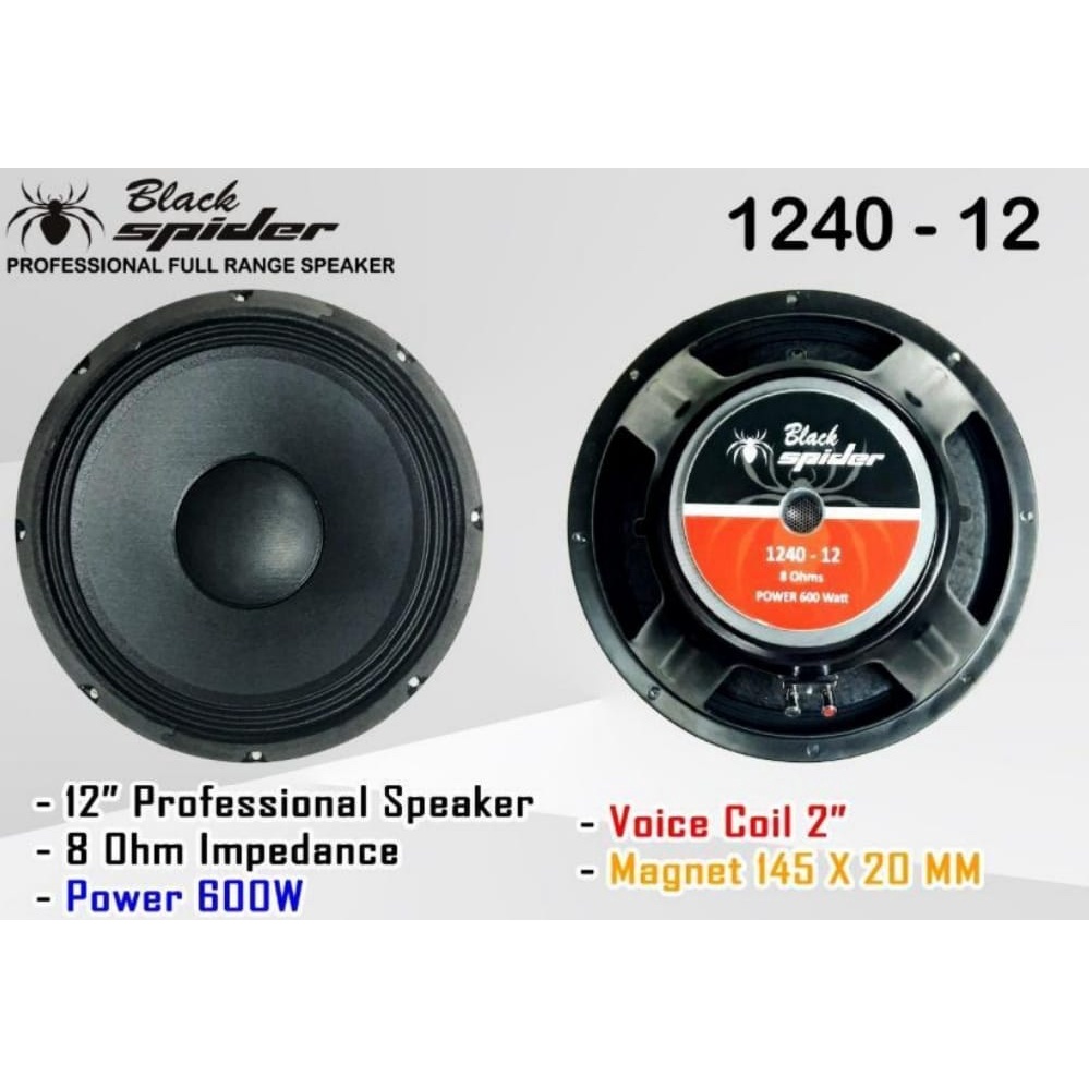 SPEAKER BLACK SPIDER BS 1240-12