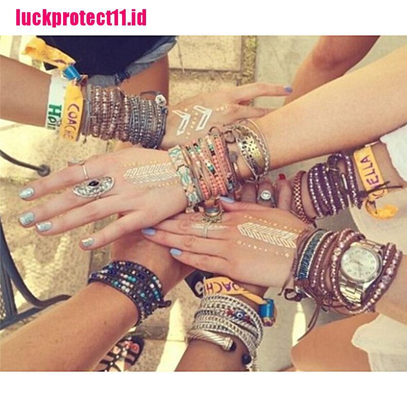 (LUCK) Gelang Tali Anyam Handmade Gaya Boho Untuk Wanita