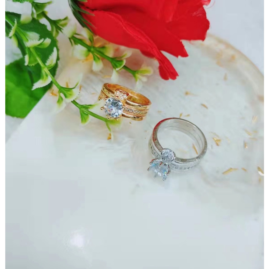 Cincin Xuping Permata Lapis Emas Perhiaan Fashion F15-16