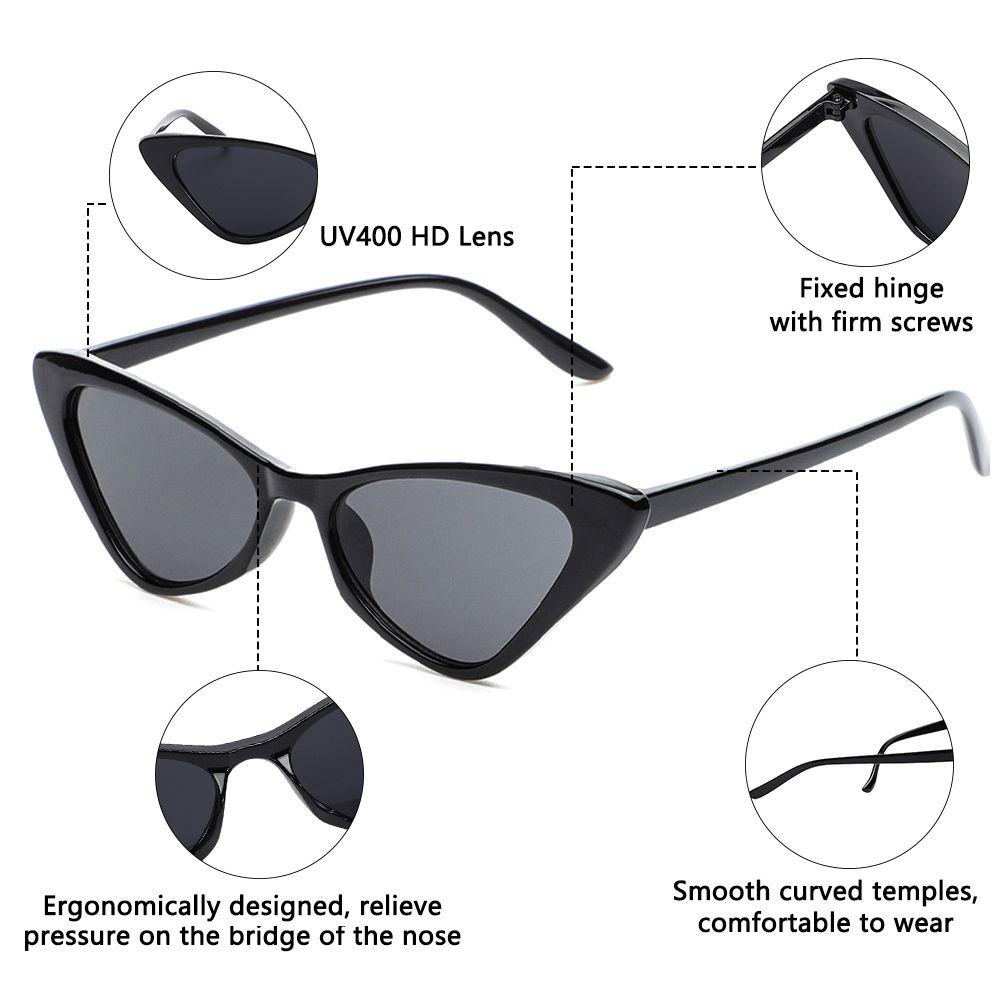 R-flower Kacamata Hitam Untuk Wanita Trendy Aksesoris Streetwear UV400 Retro Sunglasses