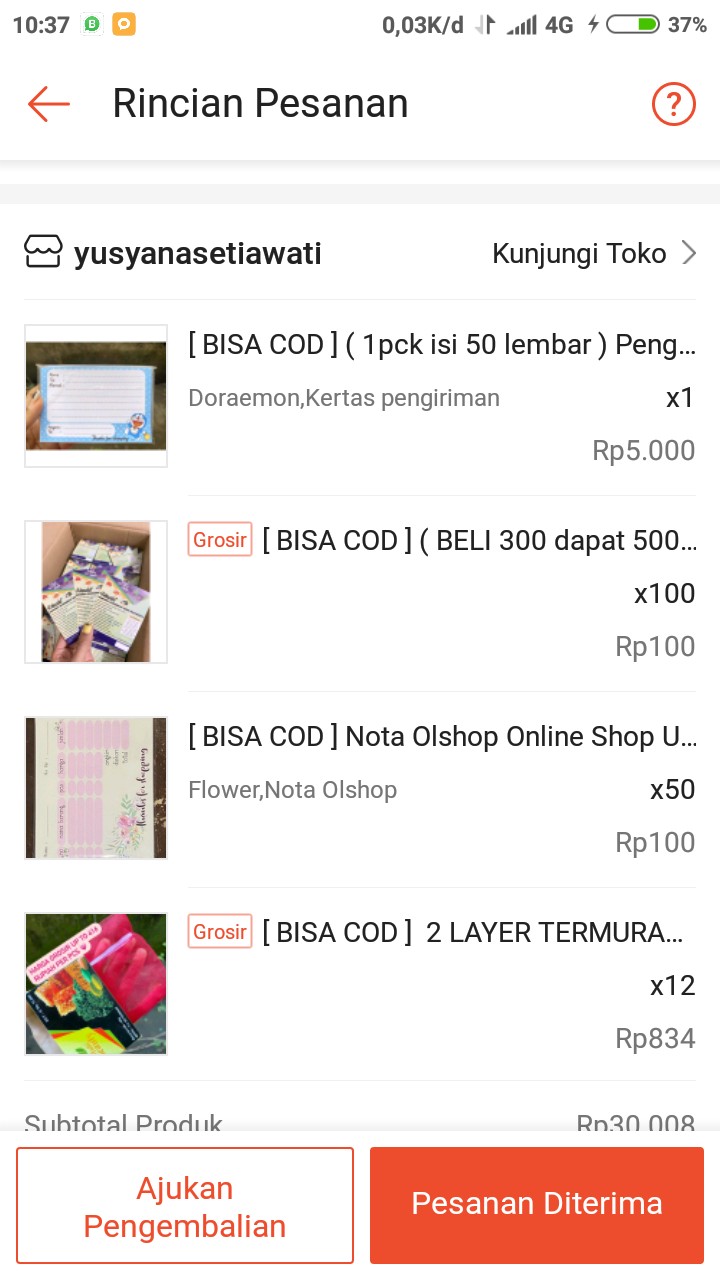 [ Bisa Cod ] Nota Olshop Online Shop Universal