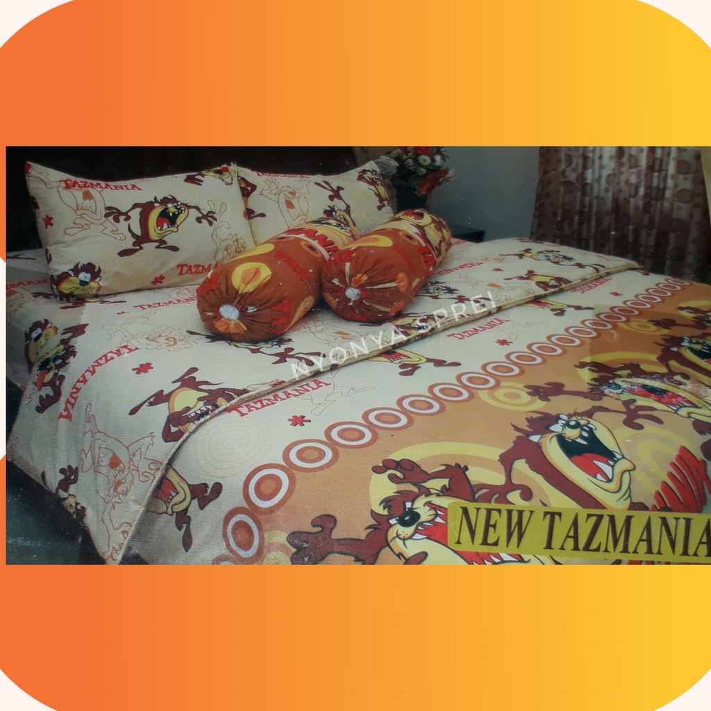 Sprei Katun CVC King 180x200 | Sprei Chelsea Gold Motif Tazmania