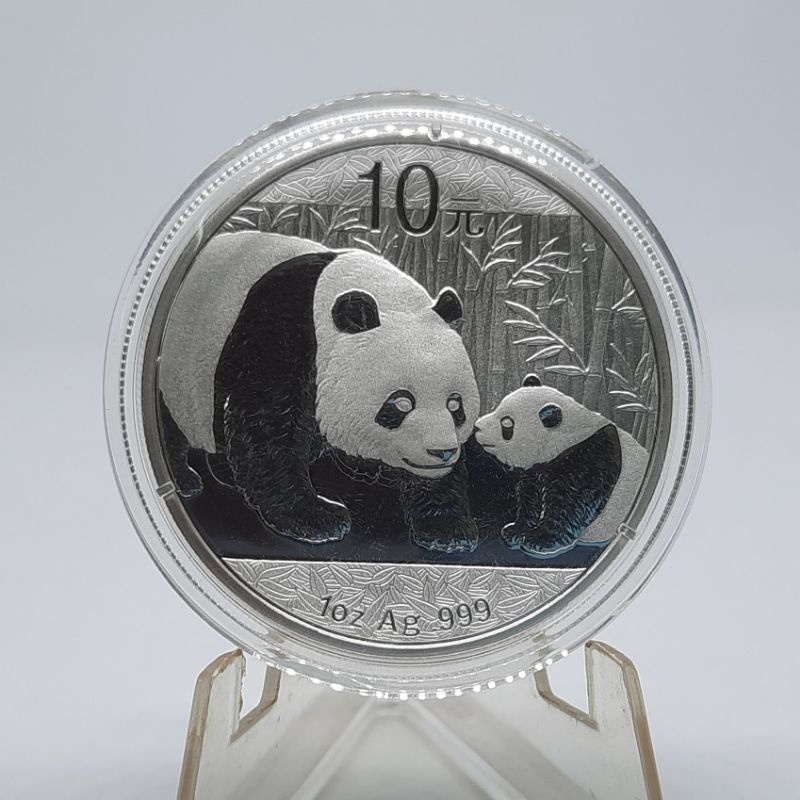 KOIN PROOF SILVER / PERAK 10 YUAN CHINA PANDA SERIES TH 2011 - GRADE UNC LUSTRE