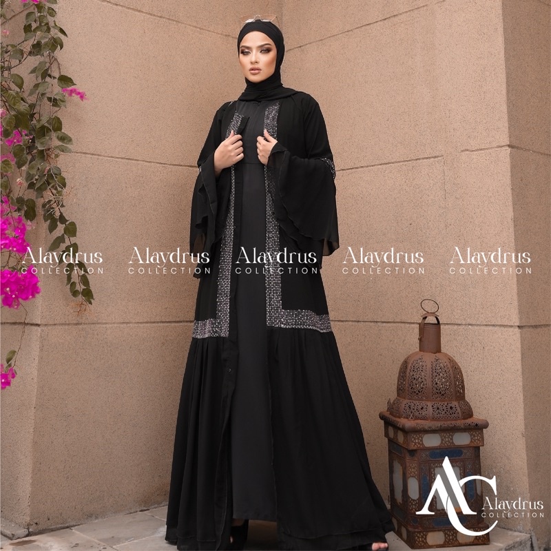 New Abaya Gamis Maxi Dress Arab Saudi Bordir Zephy Turki Umroh Dubai Turkey India Wanita Hitamjo 486