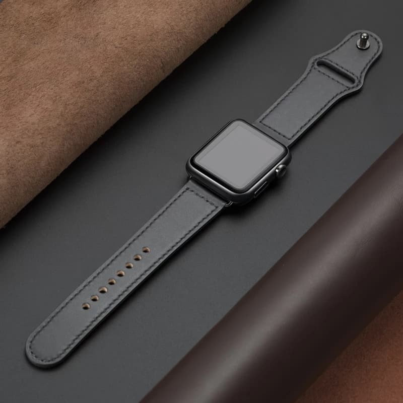 STRAP TALI JAM TANGAN - LEATHER RUBBER STYLE APPLE WATCH - FOR IWATCH 1 2 3 4 5 SE 40 - 44MM