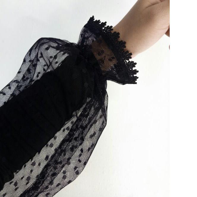 ✮ crop outer lace tile dot ➩