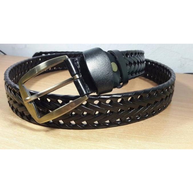 Ikat Pinggang Pria Kulit Asli Anyam