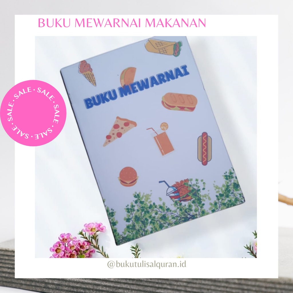 

Buku Mewarnai Untuk Anak-Anak/Paud/TK Ukuran Buku A5 Tema Makanan