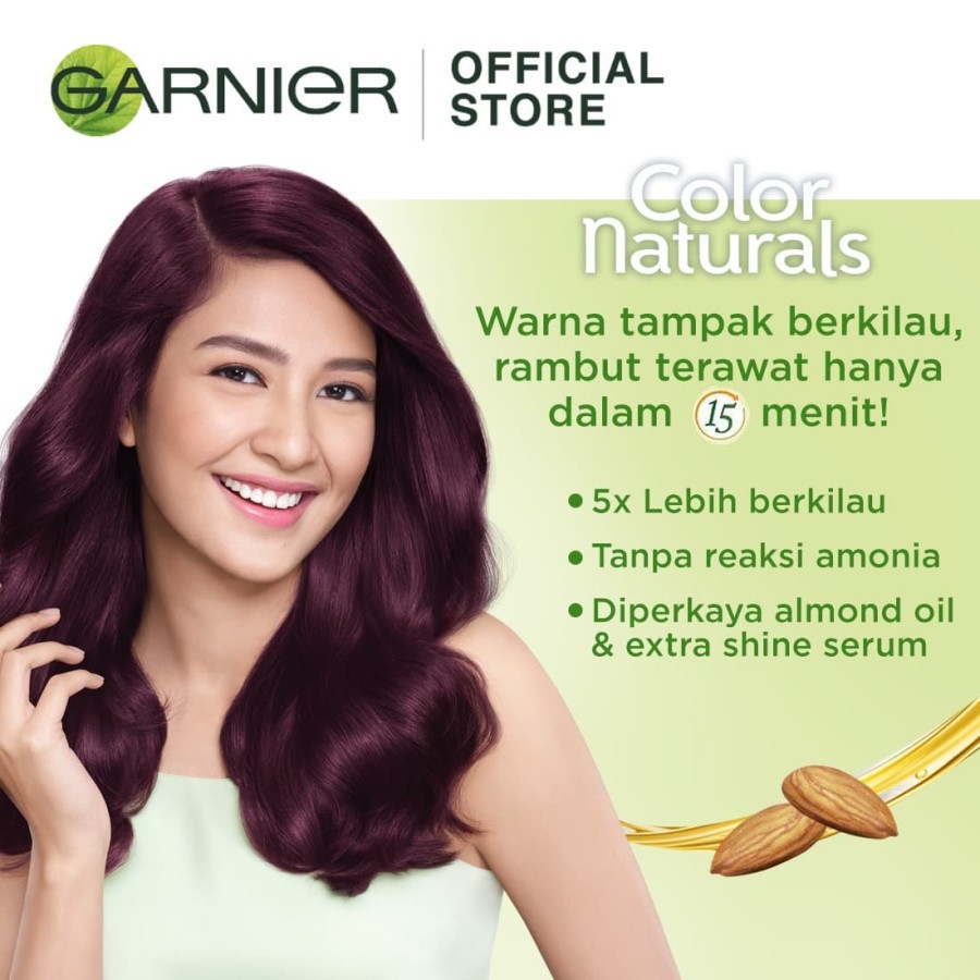 Garnier Color Natural Hair pewarna/semir/cat rambut warna Hitam Alami