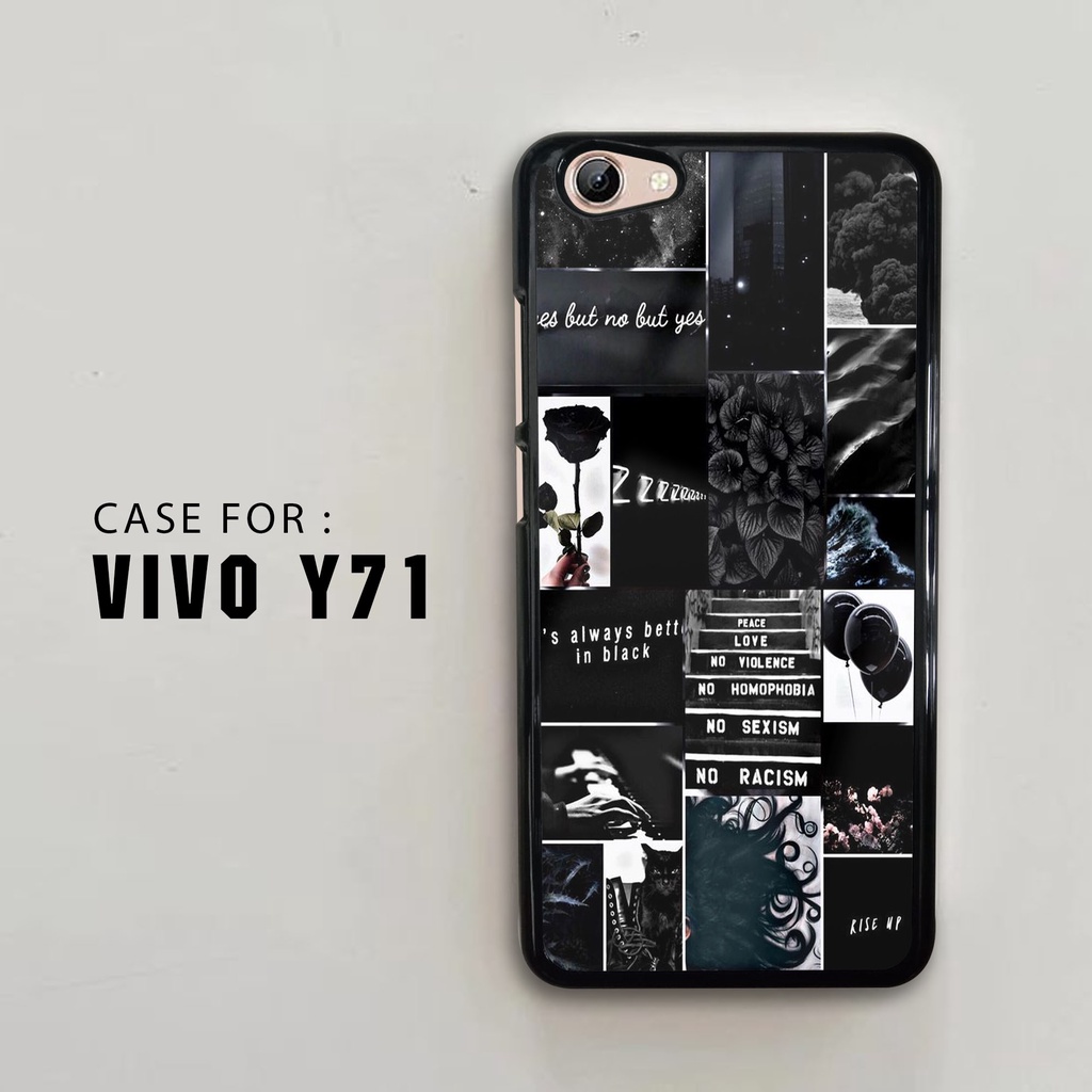 Case Vivo Y71 Casing Hp Motif BLACK AESTHETIC Hardcase 2D Glossy
