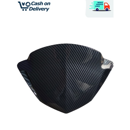 KARBON Visor Motor Beat Karbu Warna Hitam Bahan akrilik berkualitas