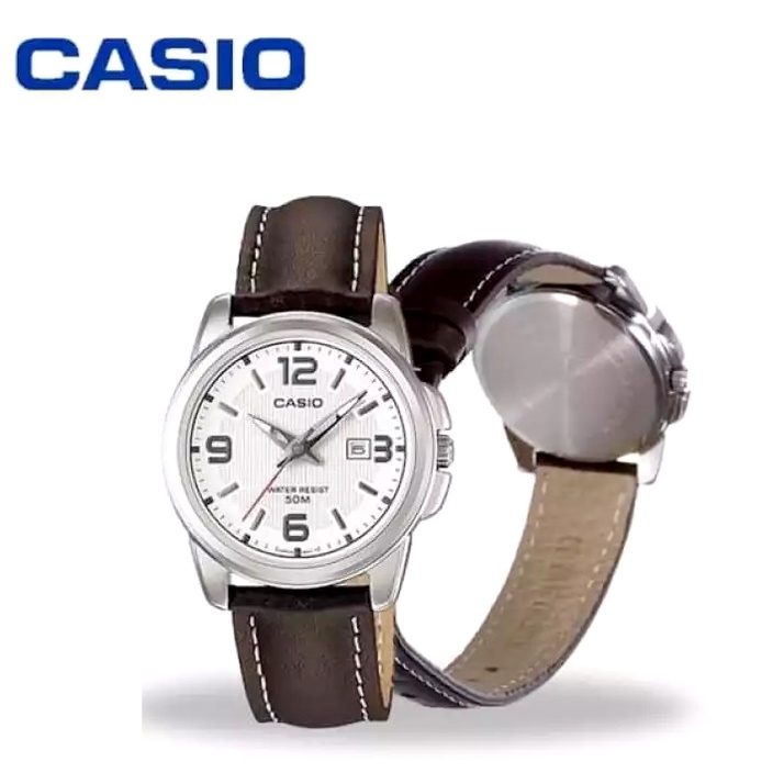 CASIO ORIGINAL LTP1314L LTP-1314L LTP-1314L-7ADF ANALOG WATCH JAM TANGAN WANITA TALI KULIT