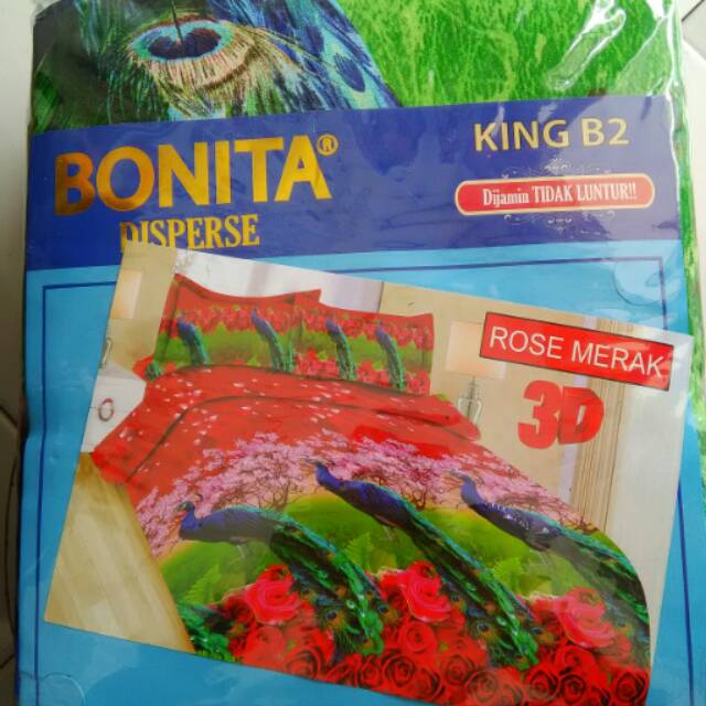 Sprei bonita 180x200 rose merak 3D