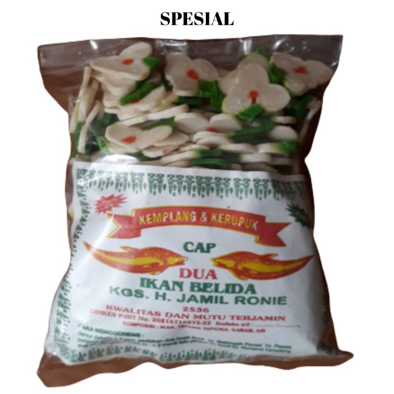 

500 Gram Kerupuk Kemplang Mentah Kipas Spesial dan Super