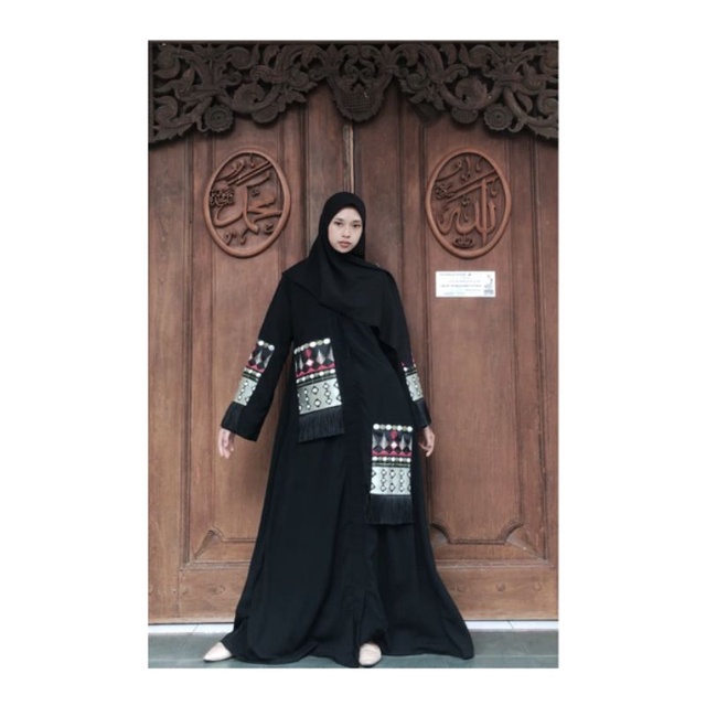 Abaya Saudi Abaya Tribal / Gamis Hitam / Dress Hitam / Gamis Arab / Abaya Arab