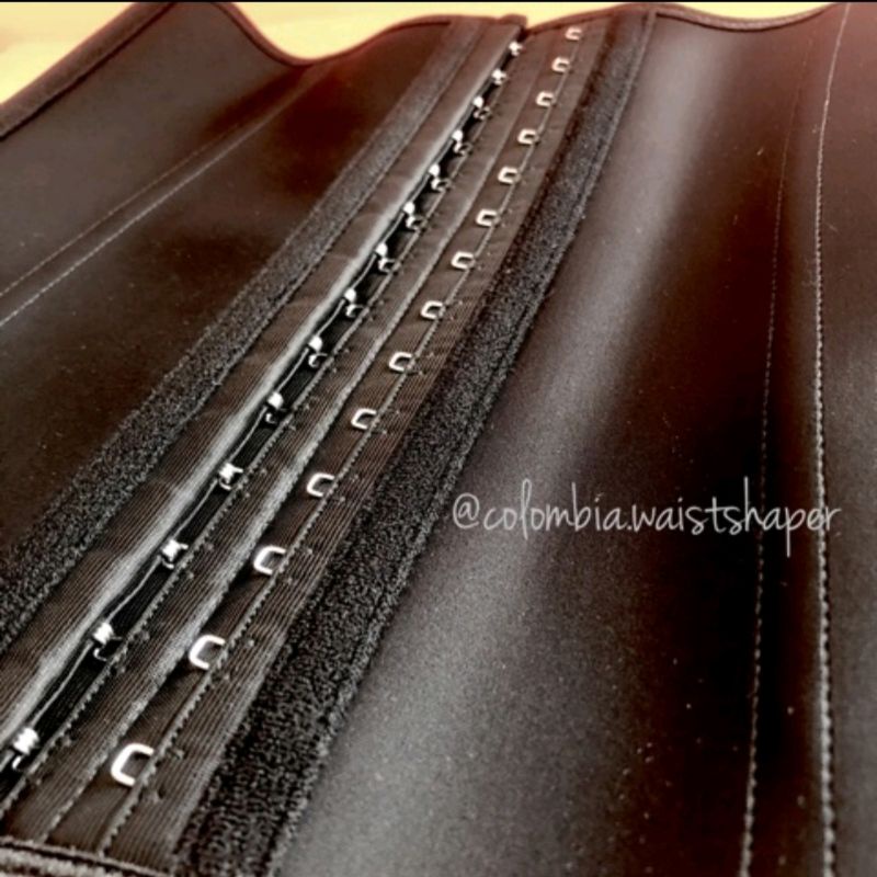 preloved COLOMBIA KORSET Waist Shaper Latex 9 bones BLACK SIZE M