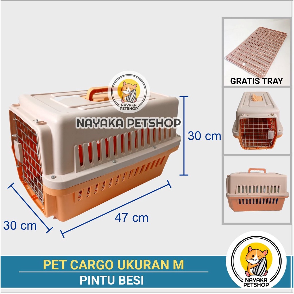 Size M Pintu Besi Pet Cargo Kucing Murah Pet Carrier Travel Kandila Musang