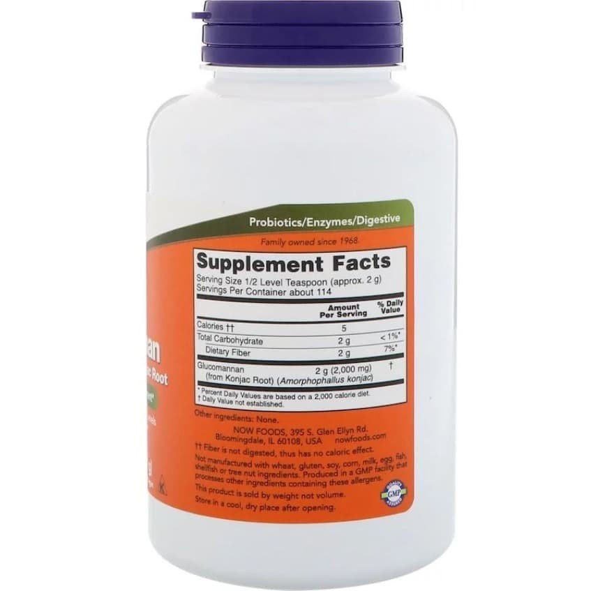 Now Foods Glucomannan Powder 227g Konjac Root Jaga Berat Badan ORI USA Now Glucomannan